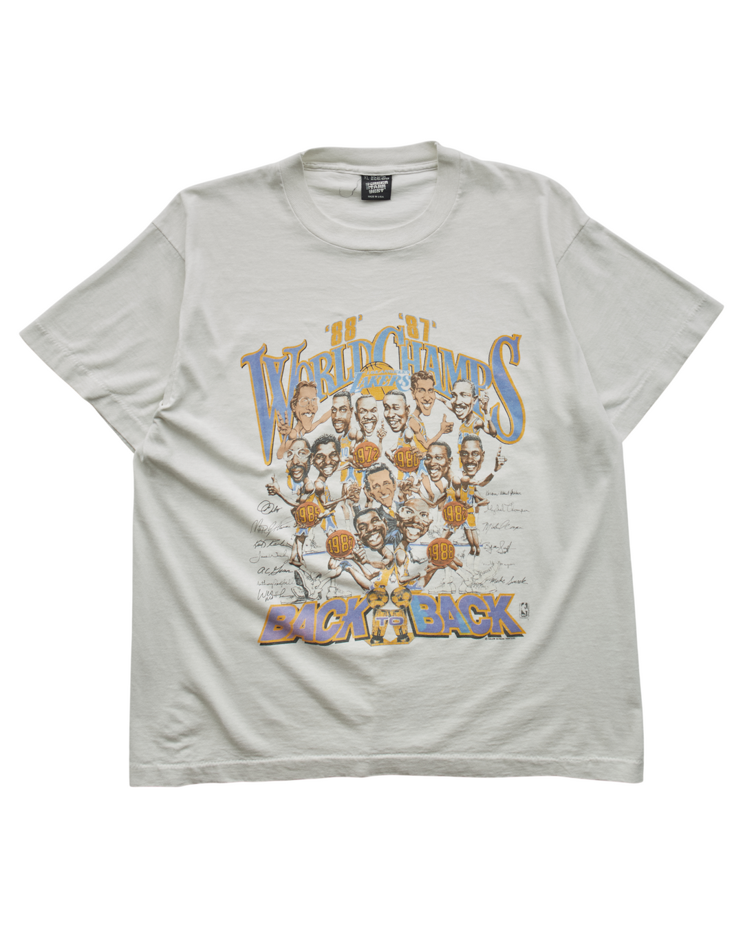 (M) 1987 Los Angeles Lakers Screen Stars Best T-Shirt