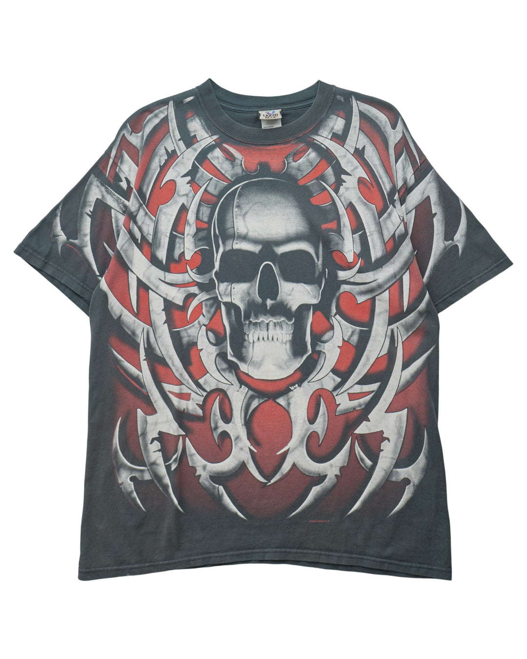 (XL) 2000s Liquid Blue Skull Liquid Blue T-Shirt
