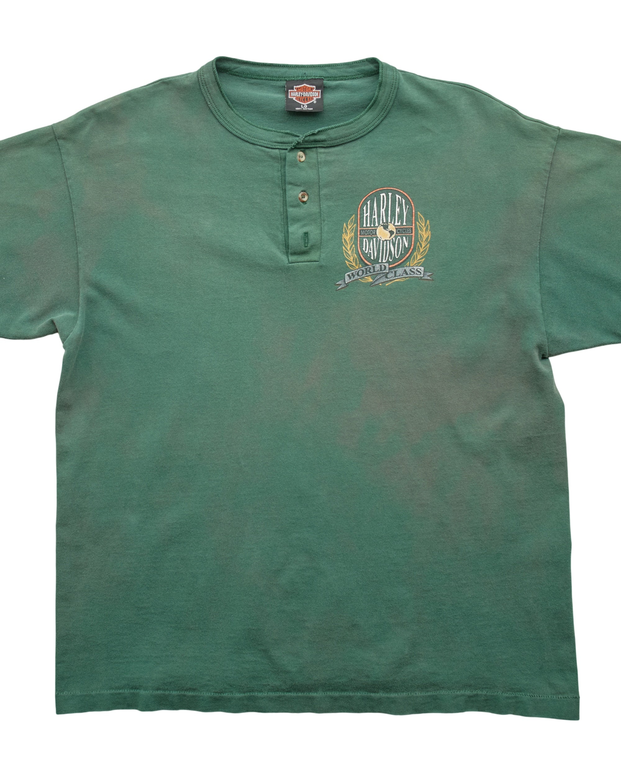 (L) 90s Henley Harley Davidson T-Shirt