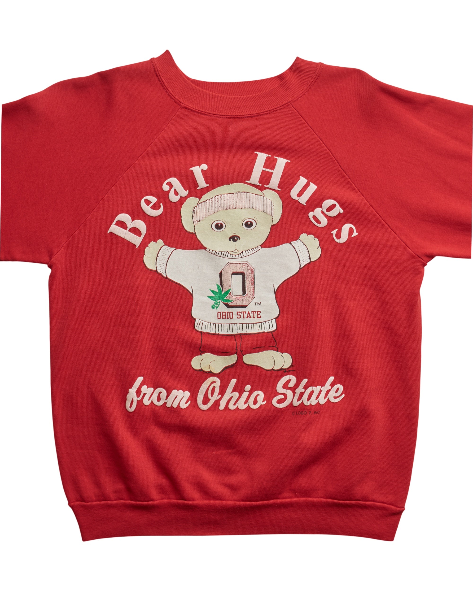 (XS) 90s Bear Hugs From Ohio State Logo 7 Sweatshirt