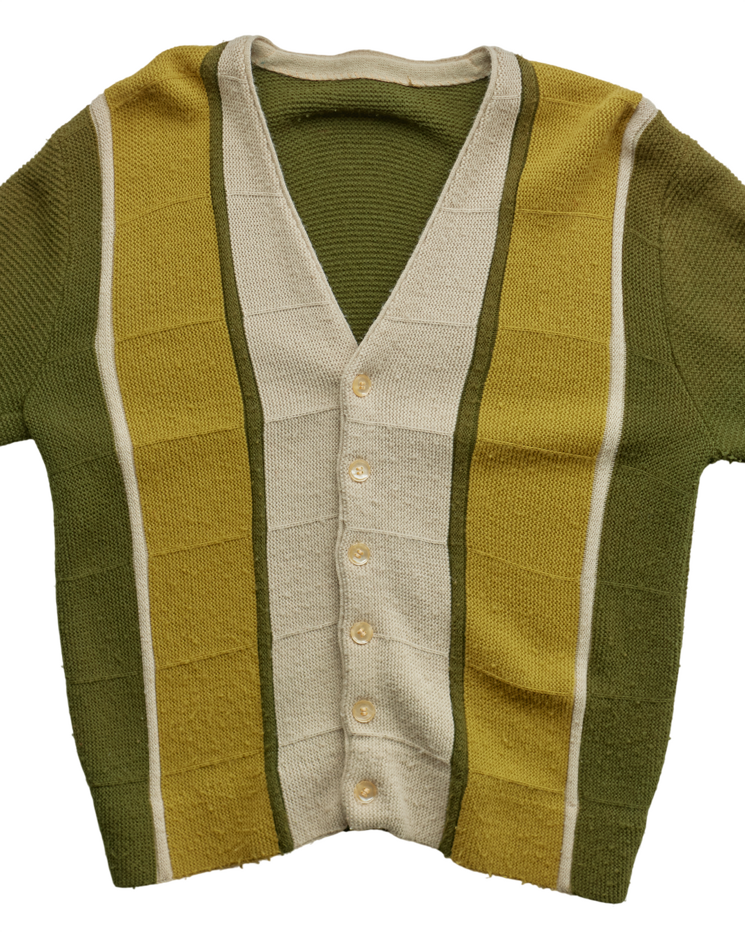 (S) 80s Striped Cardigan