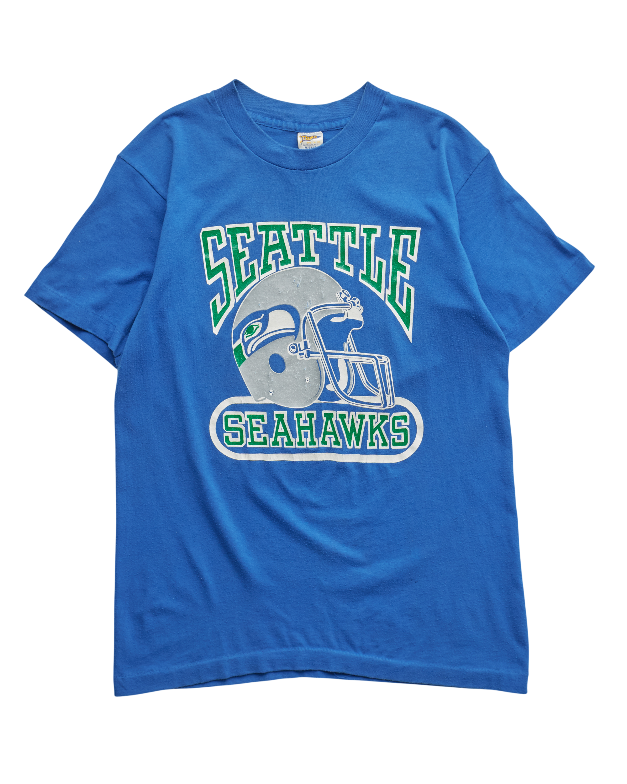 (S) 80s Seattle Seahawks Trench T-Shirt
