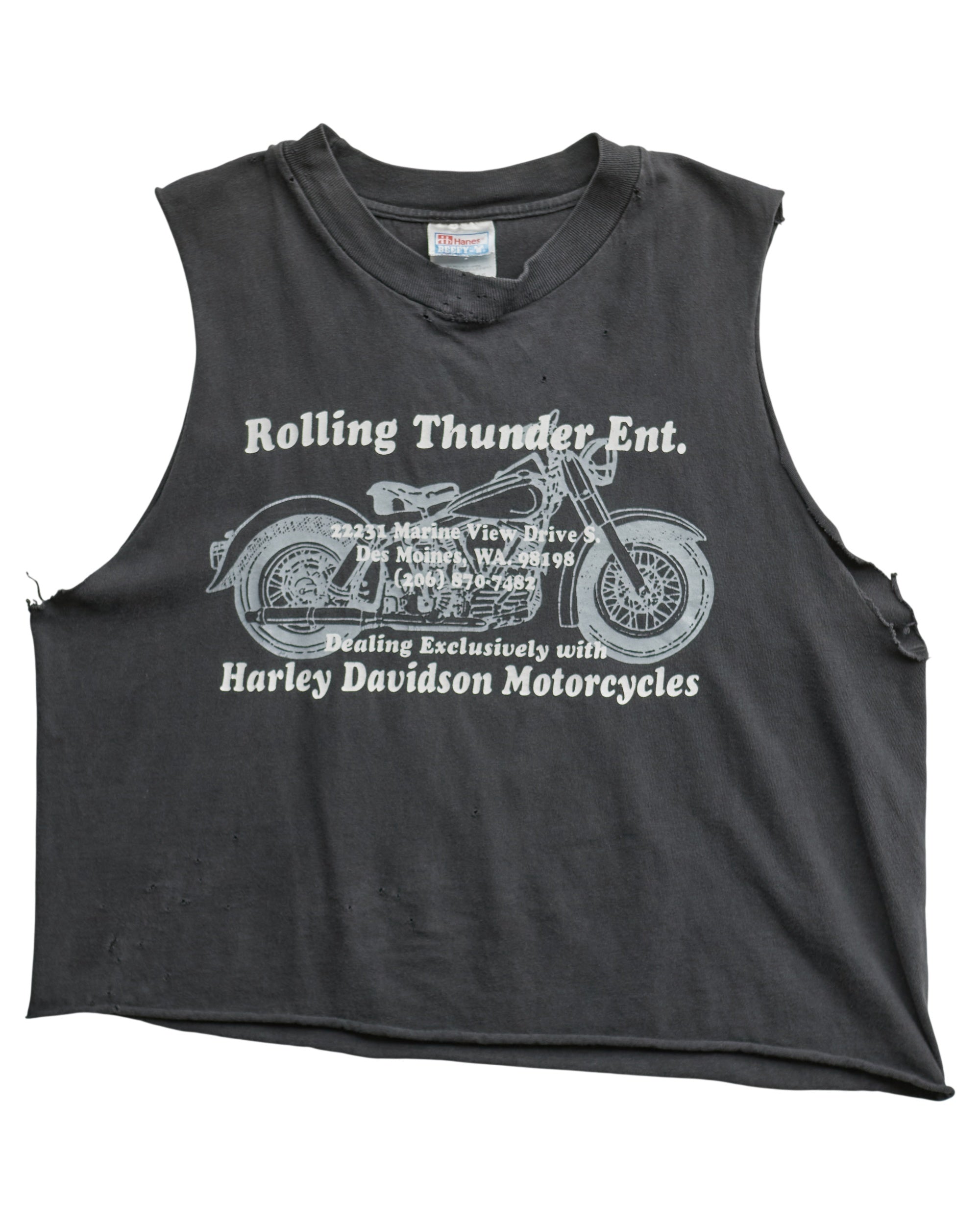 (S) 90s Harley Davidson Rolling Thunder Hanes Muscle Tee