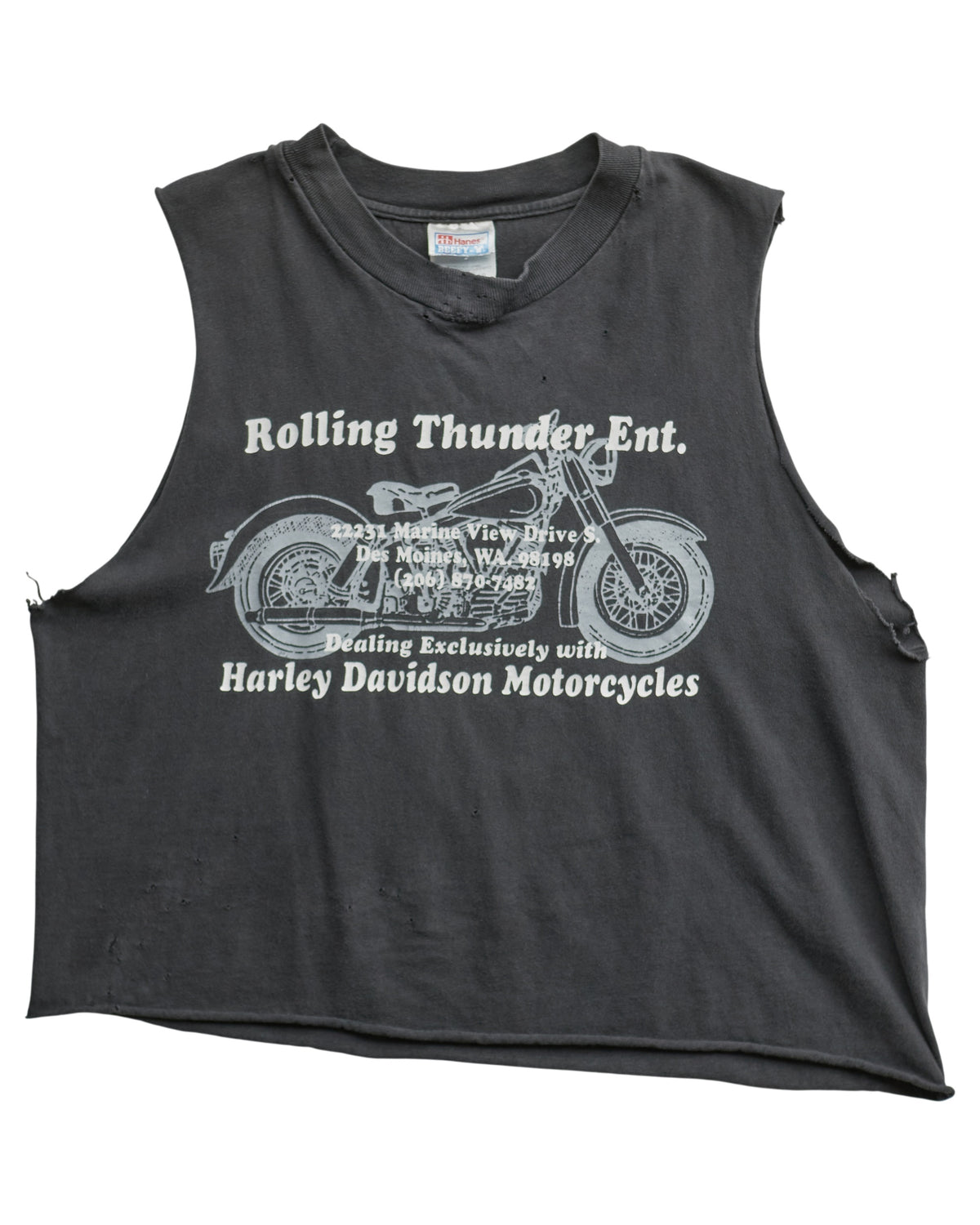 (S) 90s Harley Davidson Rolling Thunder Hanes Muscle Tee