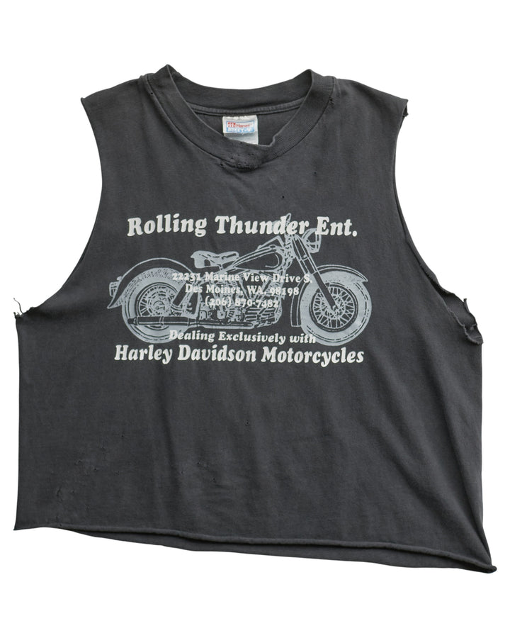 (S) 90s Harley Davidson Rolling Thunder Hanes Muscle Tee
