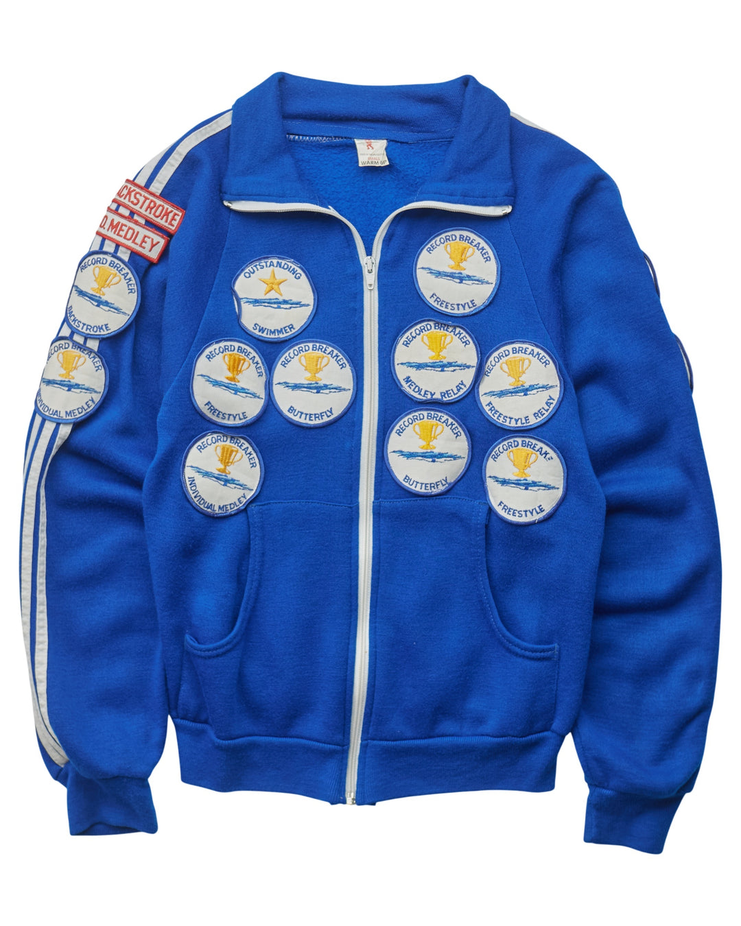 (XS) 80s Patchwork Zipup Jacket