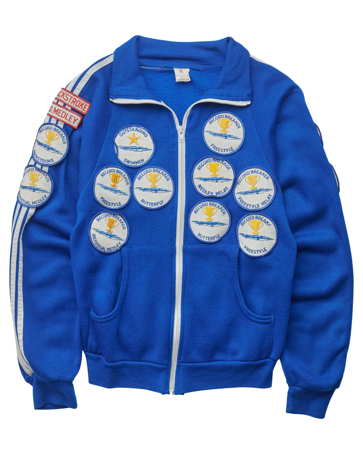 (XS) 80s Patchwork Zipup Jacket