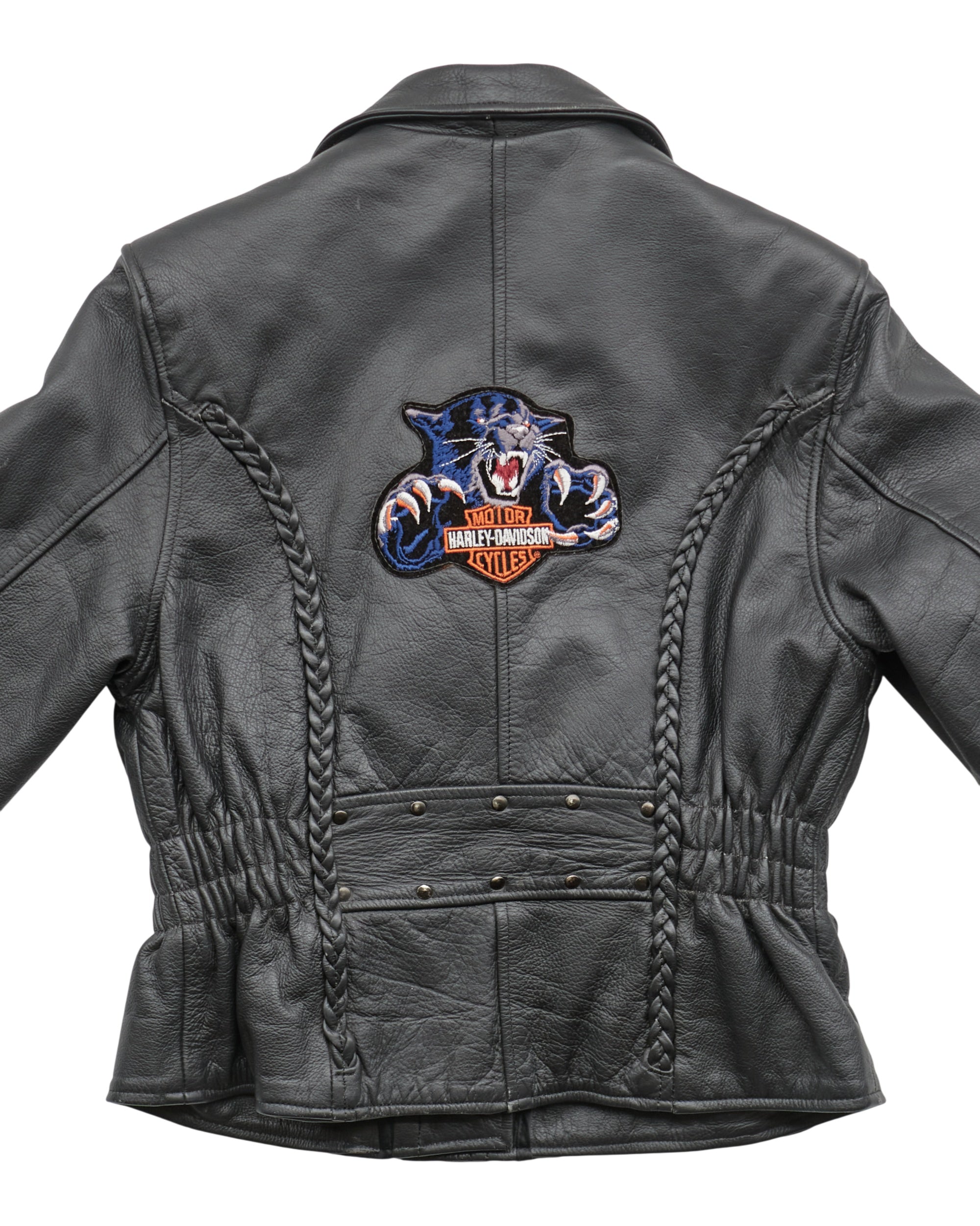 (S) 80s Real Leather Leather Jacket