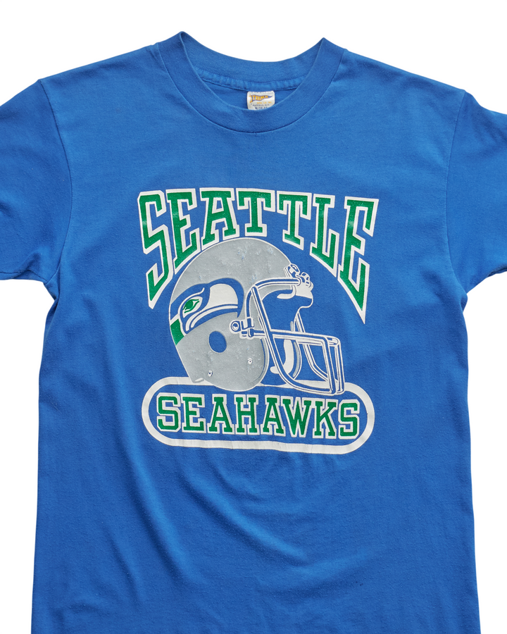 (S) 80s Seattle Seahawks Trench T-Shirt