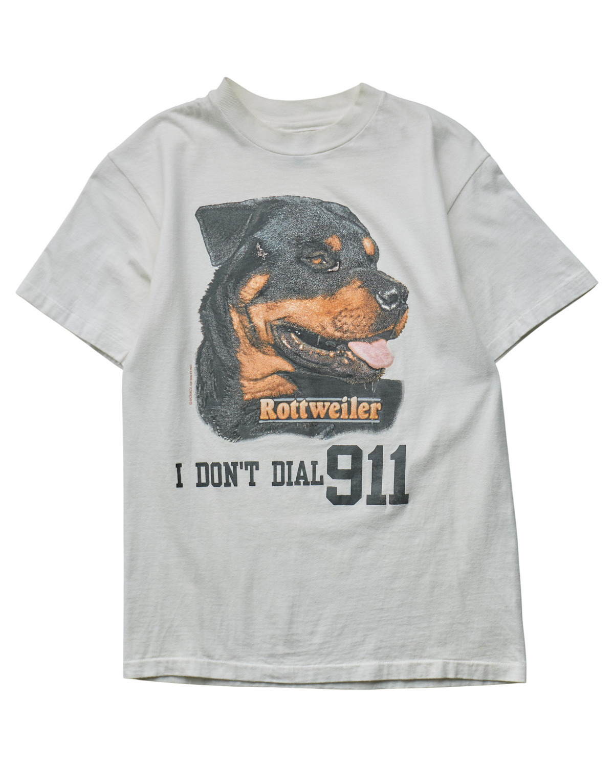 (XS) 90s I Don't Dial 911 Hanes T-Shirt