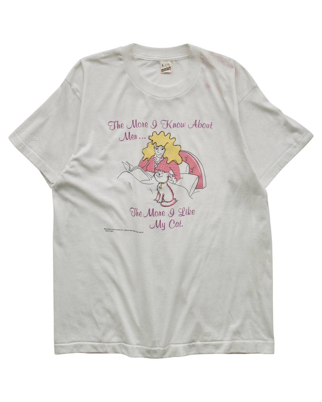 (S) 90s The More I Like My Cat Screen Stars Best T-Shirt