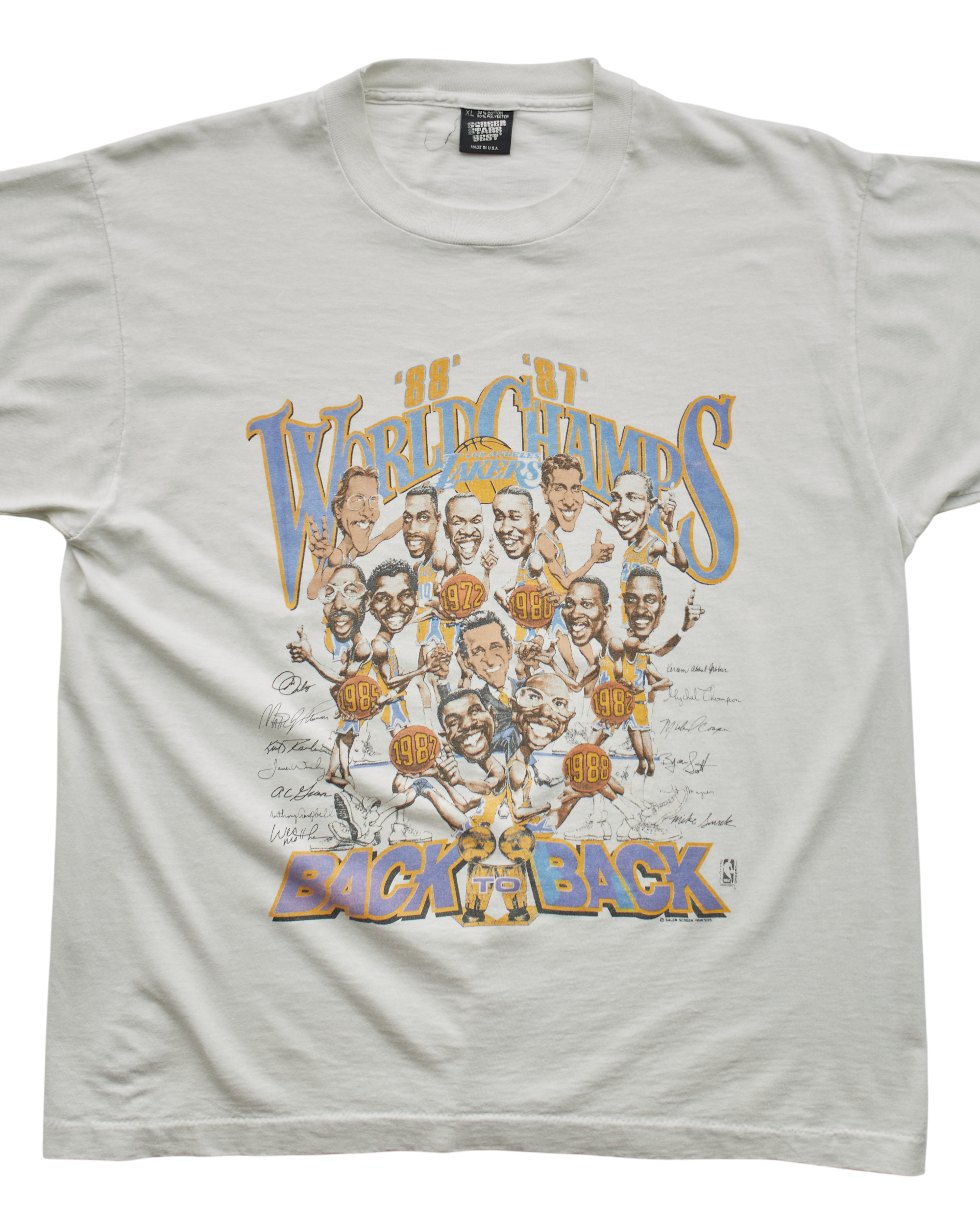 (M) 1987 Los Angeles Lakers Screen Stars Best T-Shirt