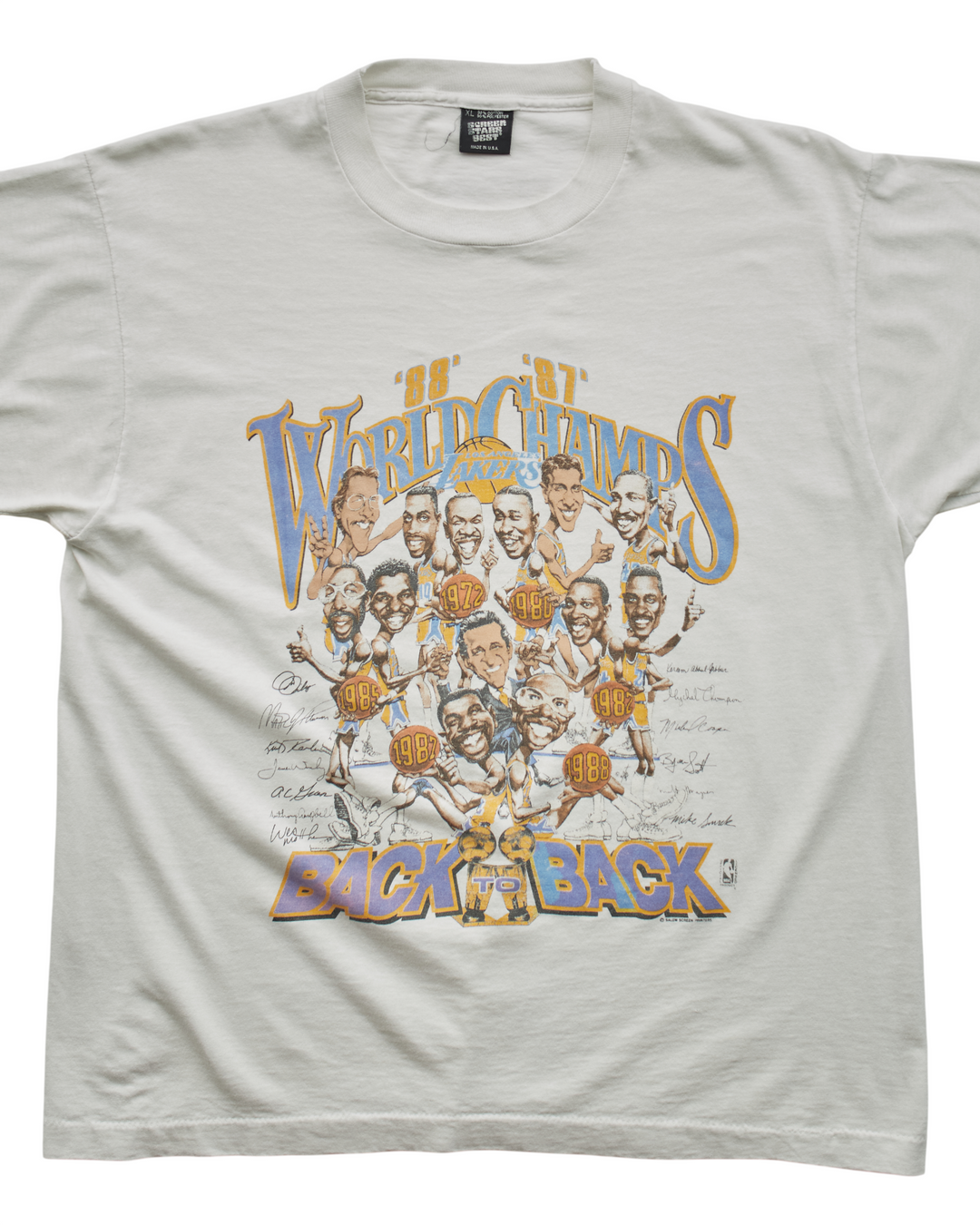 (M) 1987 Los Angeles Lakers Screen Stars Best T-Shirt