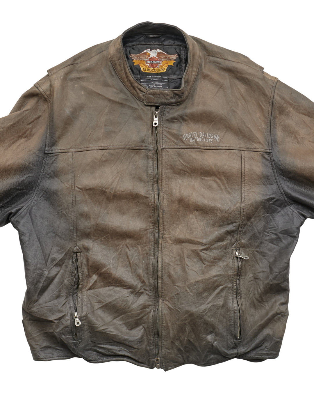 (L) 2000s Harley Davidson Leather Jacket