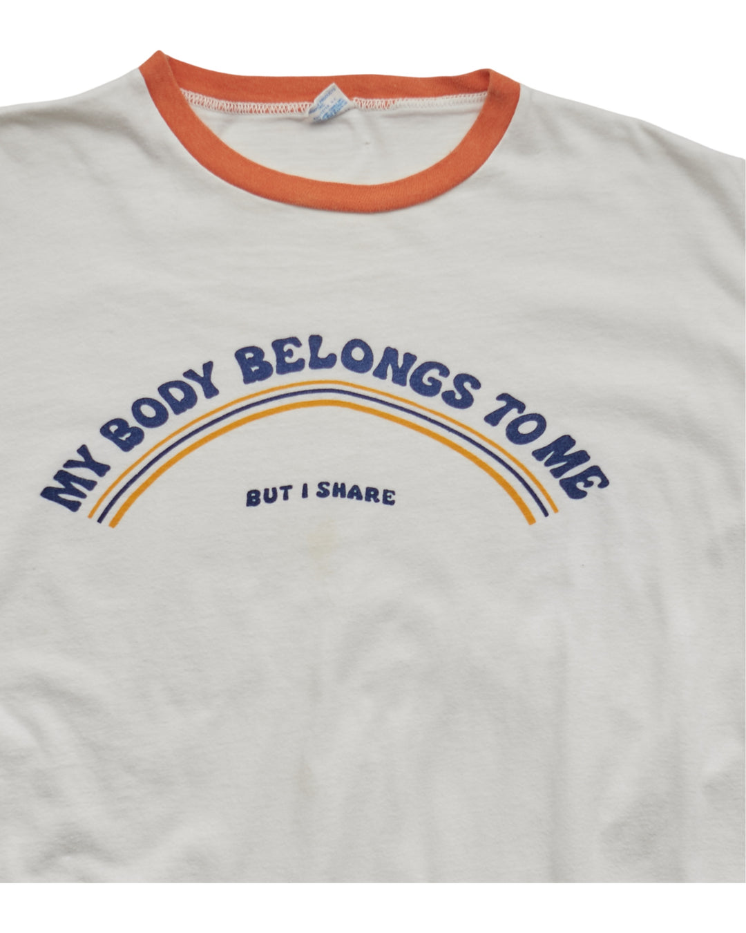 (S) 80s My Body Belongs To Me But I Share Champion T-Shirt