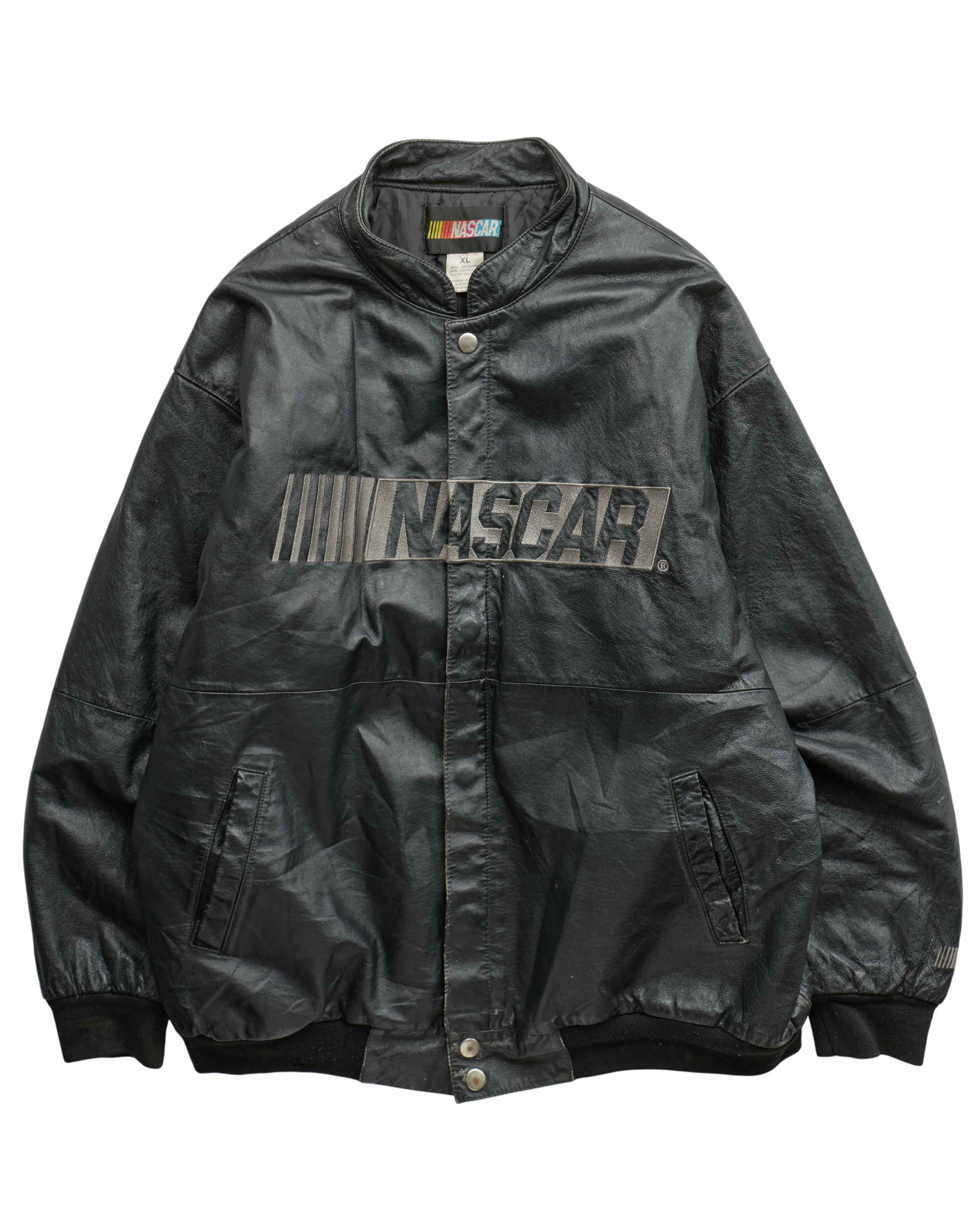 (L) 2000s Nascar Leather Jacket