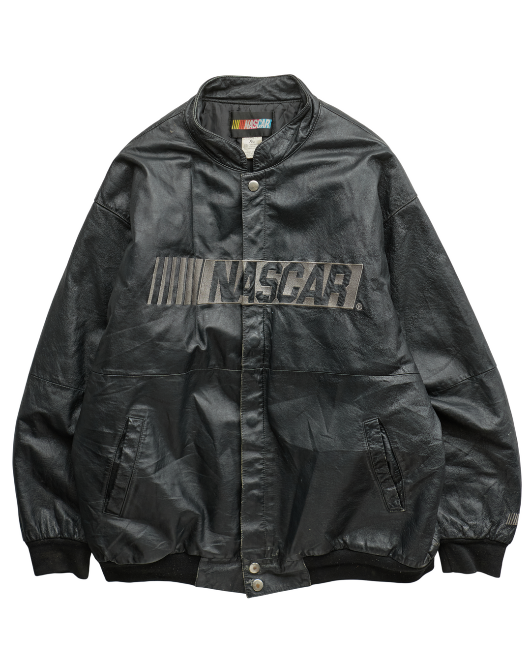 (L) 2000s Nascar Leather Jacket