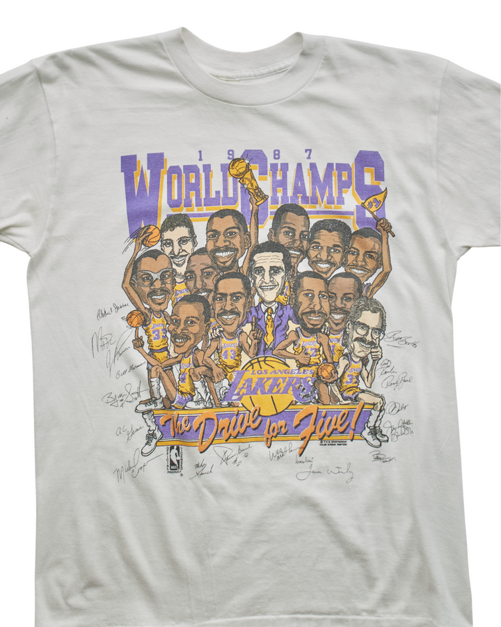 (M) 1987 Los Angeles Lakers Harlequin T-Shirt