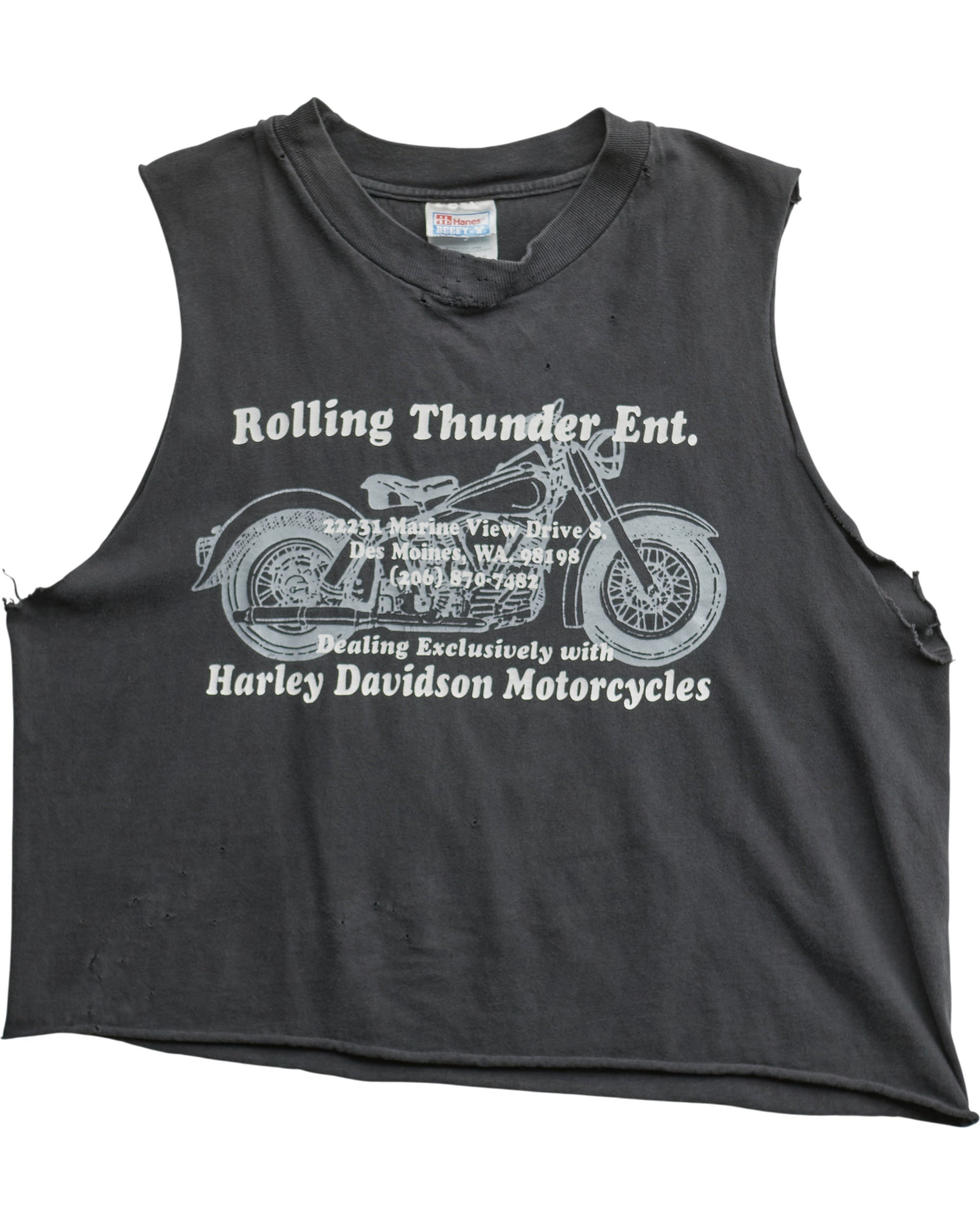 (S) 90s Harley Davidson Rolling Thunder Hanes Muscle Tee