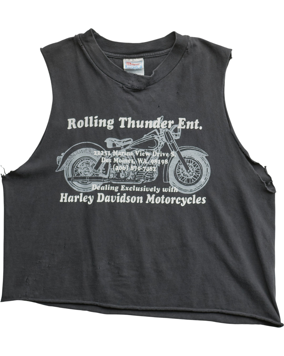 (S) 90s Harley Davidson Rolling Thunder Hanes Muscle Tee