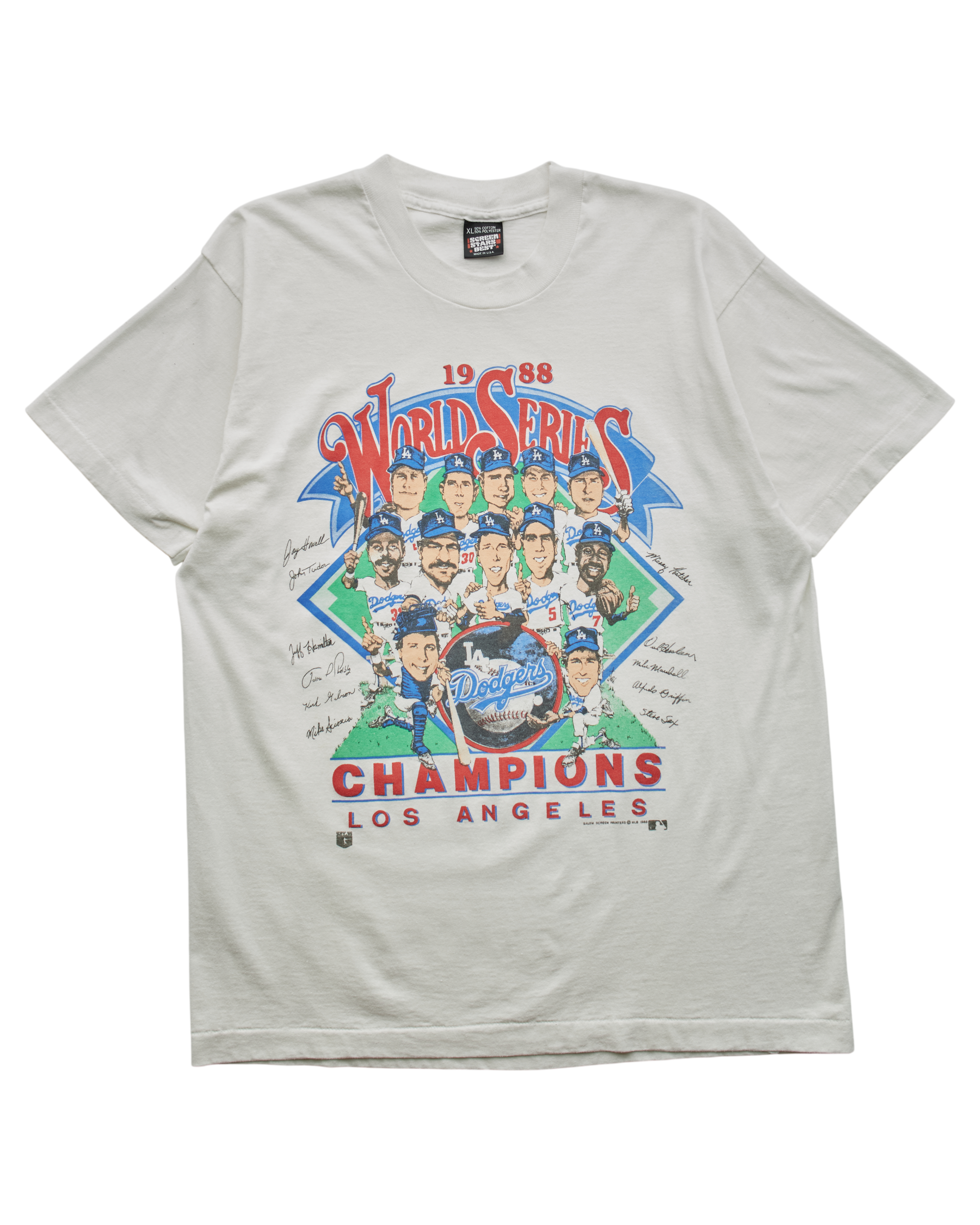 (L) 1988 Los Angeles Dodgers Screen Stars Best T-Shirt