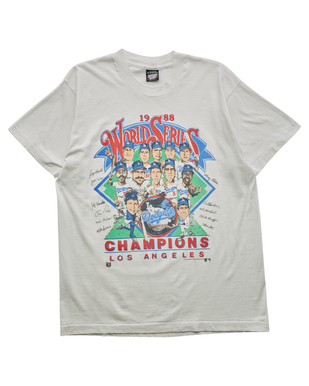 (L) 1988 Los Angeles Dodgers Screen Stars Best T-Shirt