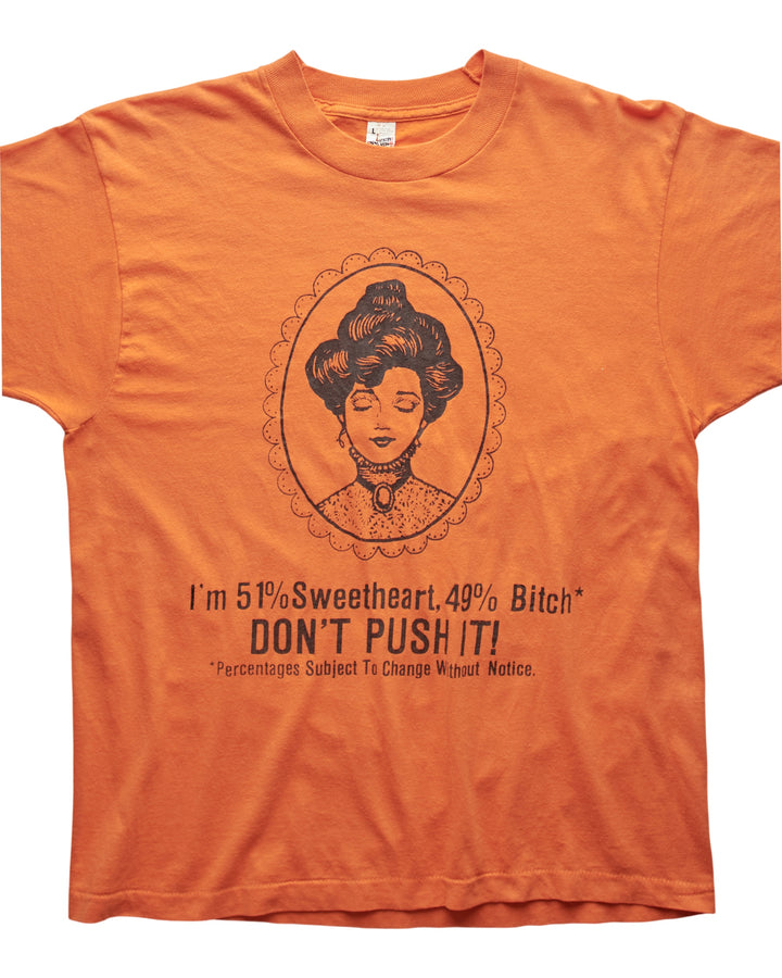 (S) 80s 49% Bitch Screen Stars T-Shirt