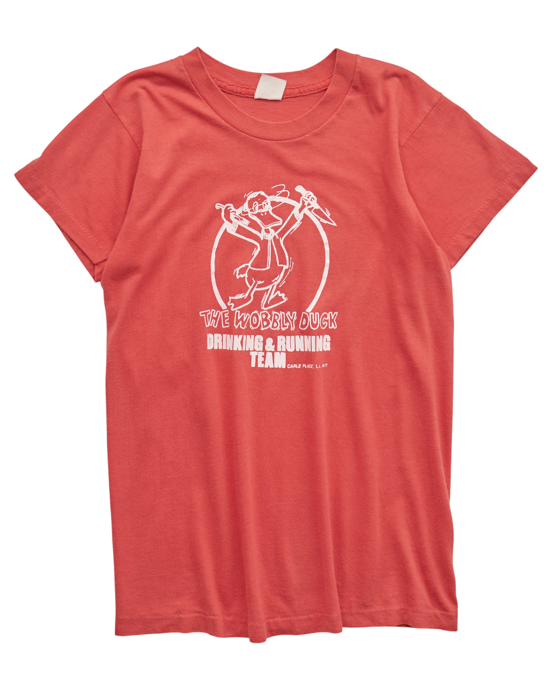 (XXS) 80s Wobbly Duck Drinking & Running Team 50/50 T-Shirt