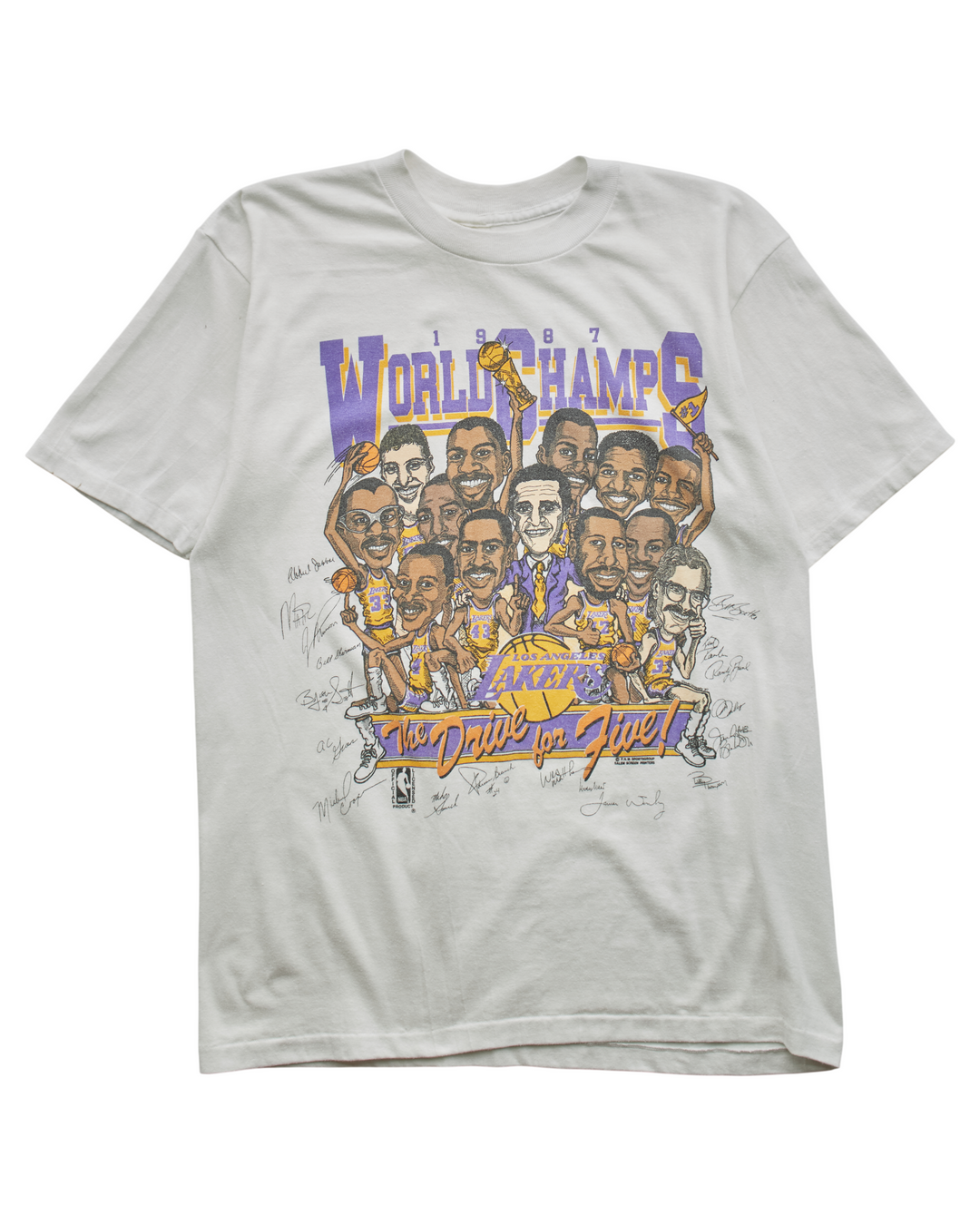 (M) 1987 Los Angeles Lakers Harlequin T-Shirt