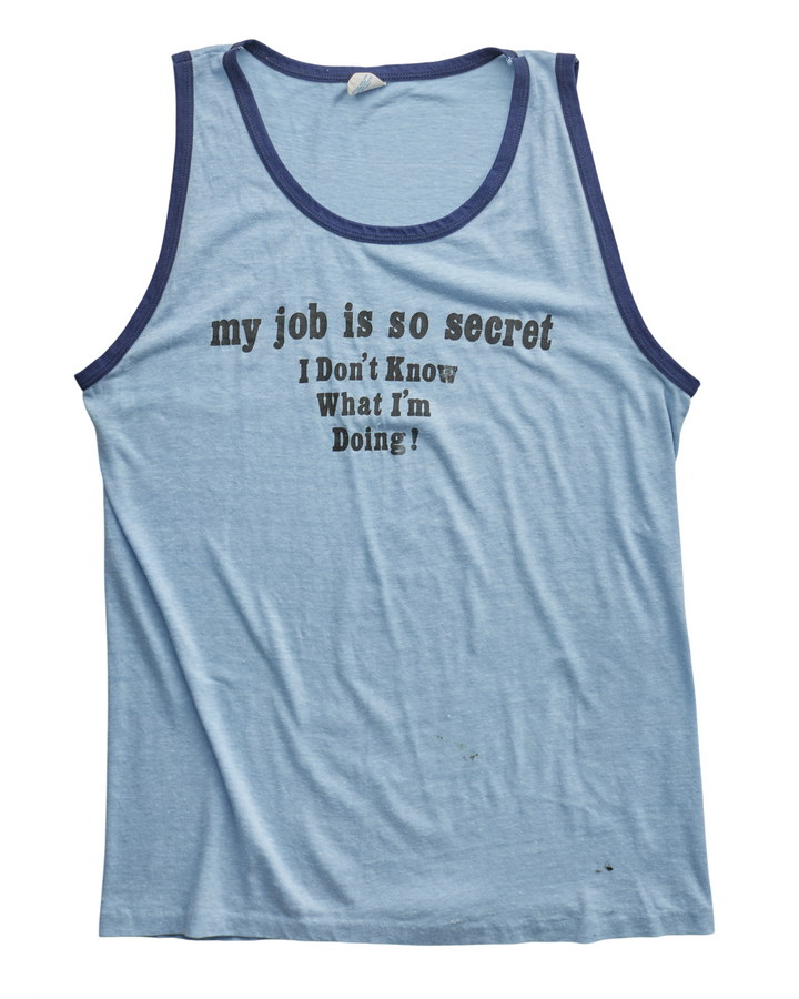 (M) 90s My Job Is So Secret Tank