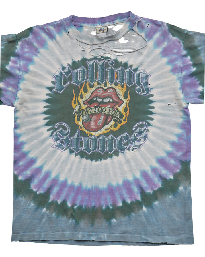 (L) 90s Rolling Stones Liquid Blue T-Shirt