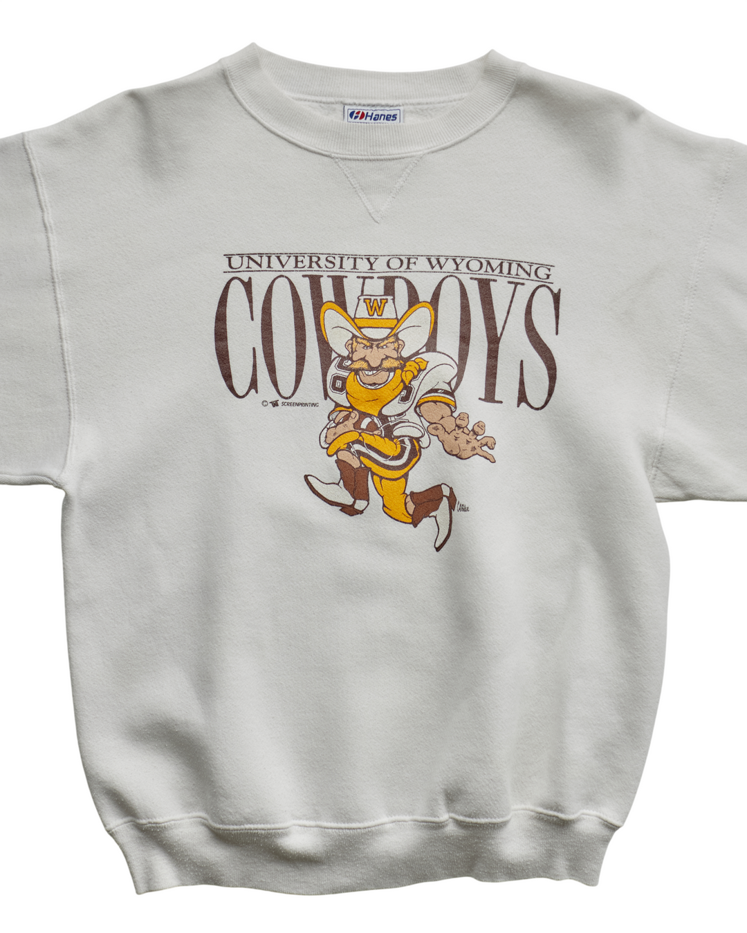 (S) 90s Wyoming Cowboys Hanes Sweatshirt