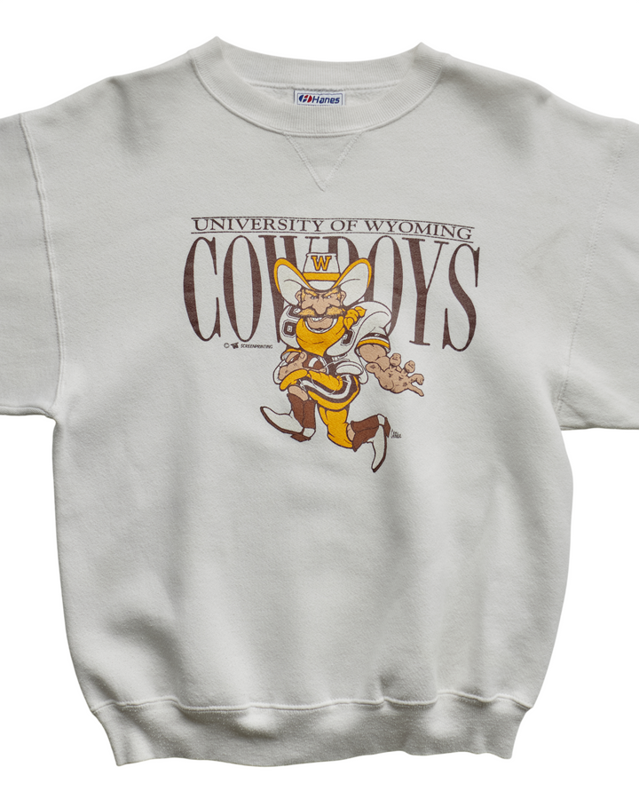 (S) 90s Wyoming Cowboys Hanes Sweatshirt