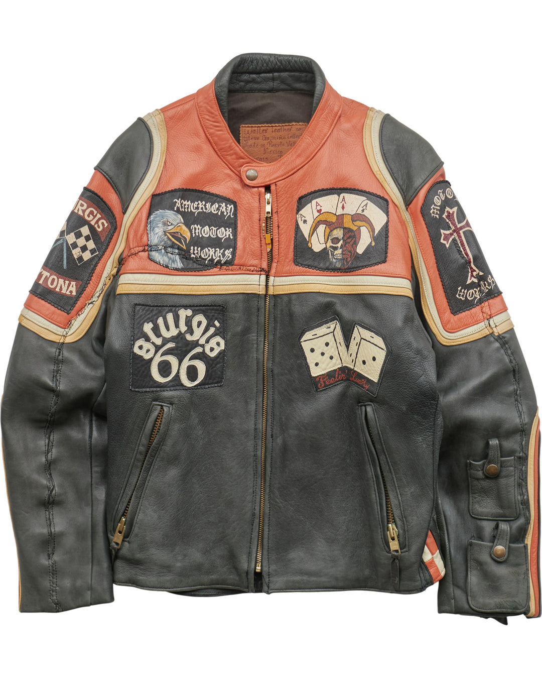 (M) 80s Sturgis Walter Leather Co. Leather Jacket