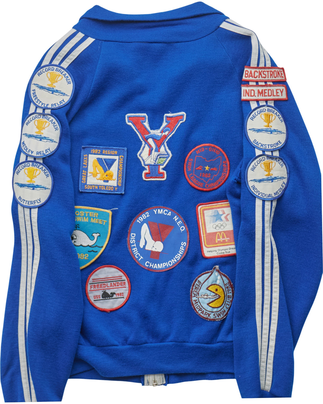 (XS) 80s Patchwork Zipup Jacket
