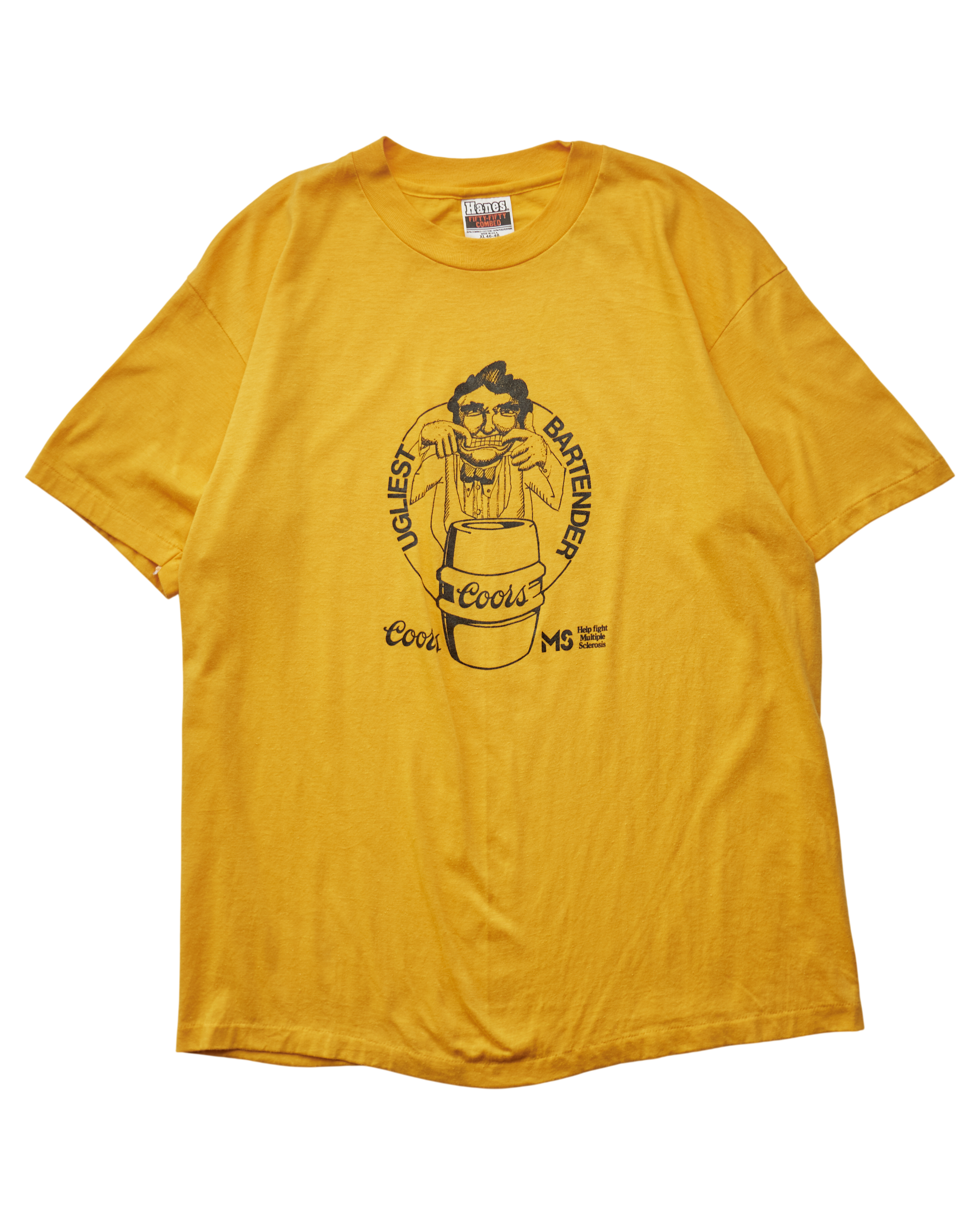 (M) 80s Ugliest Bartender Coors Hanes T-Shirt
