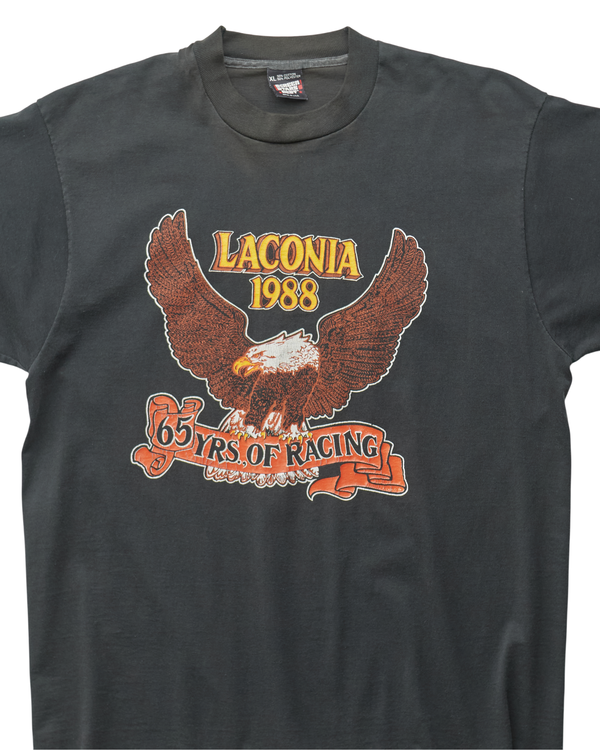 (M) 1988 Laconia Racing Screen Stars Best T-Shirt