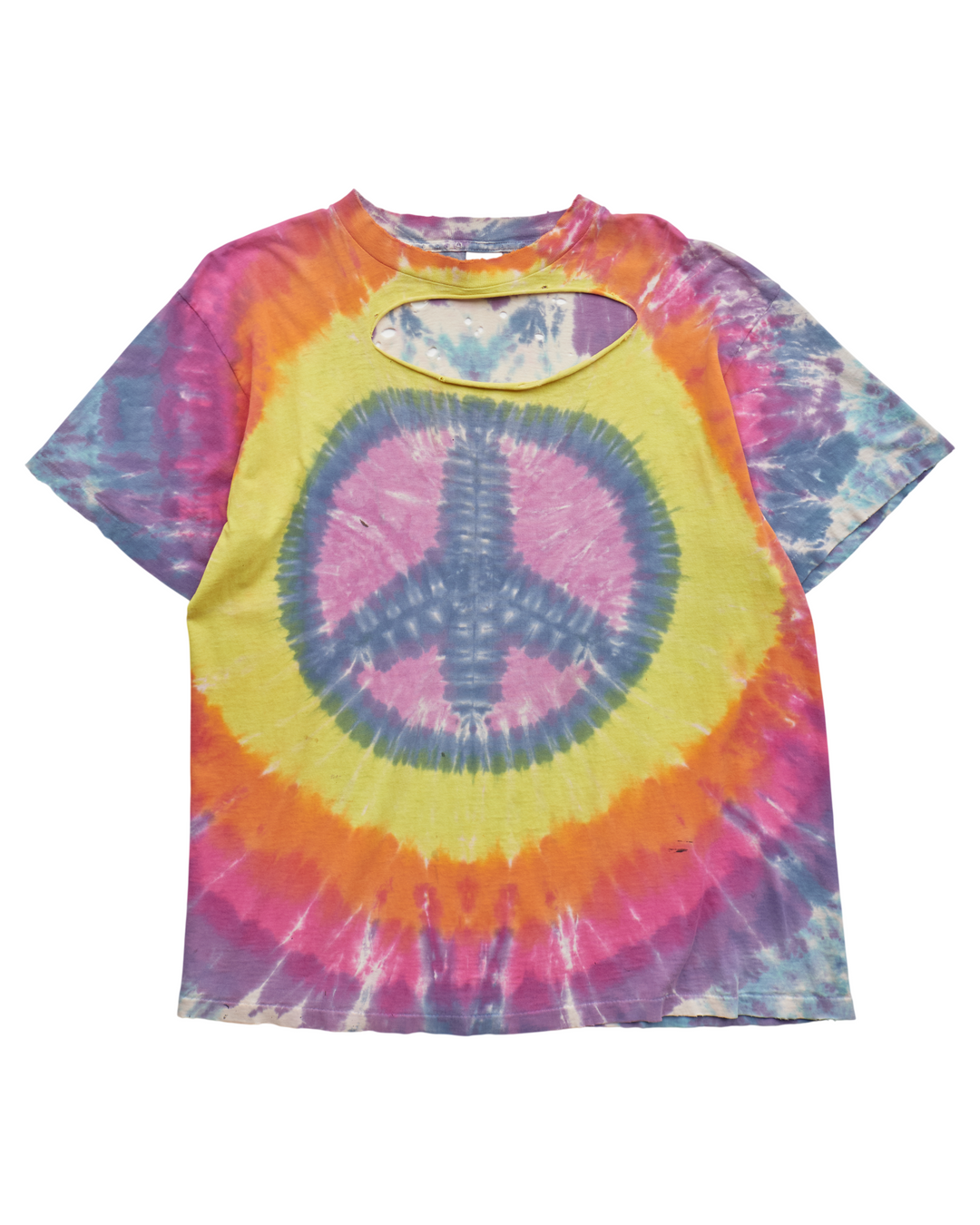 (L) 90s Peace Castle Tie-Dye T-Shirt