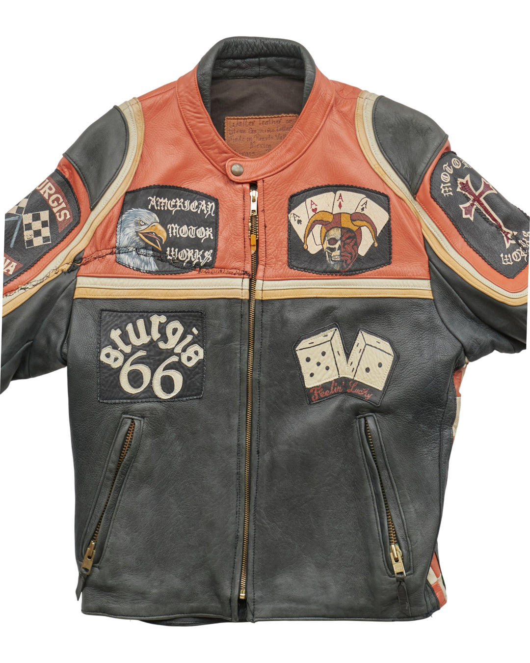 (M) 80s Sturgis Walter Leather Co. Leather Jacket