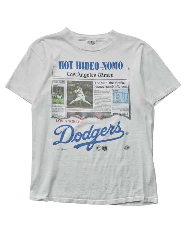(M) 1995 Los Angeles Dodgers Nomo Front Pages T-Shirt