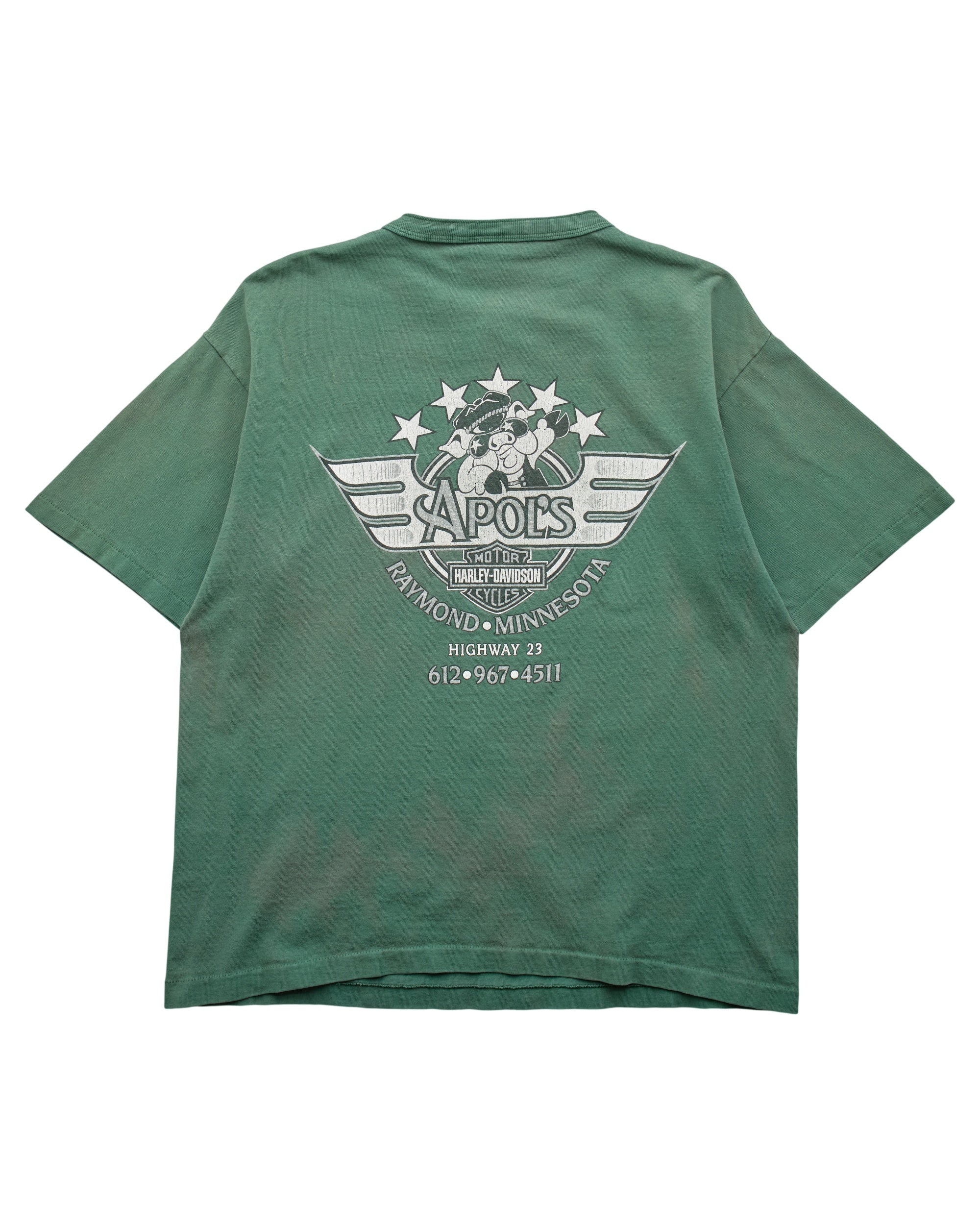 (L) 90s Henley Harley Davidson T-Shirt