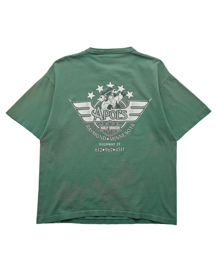 (L) 90s Henley Harley Davidson T-Shirt
