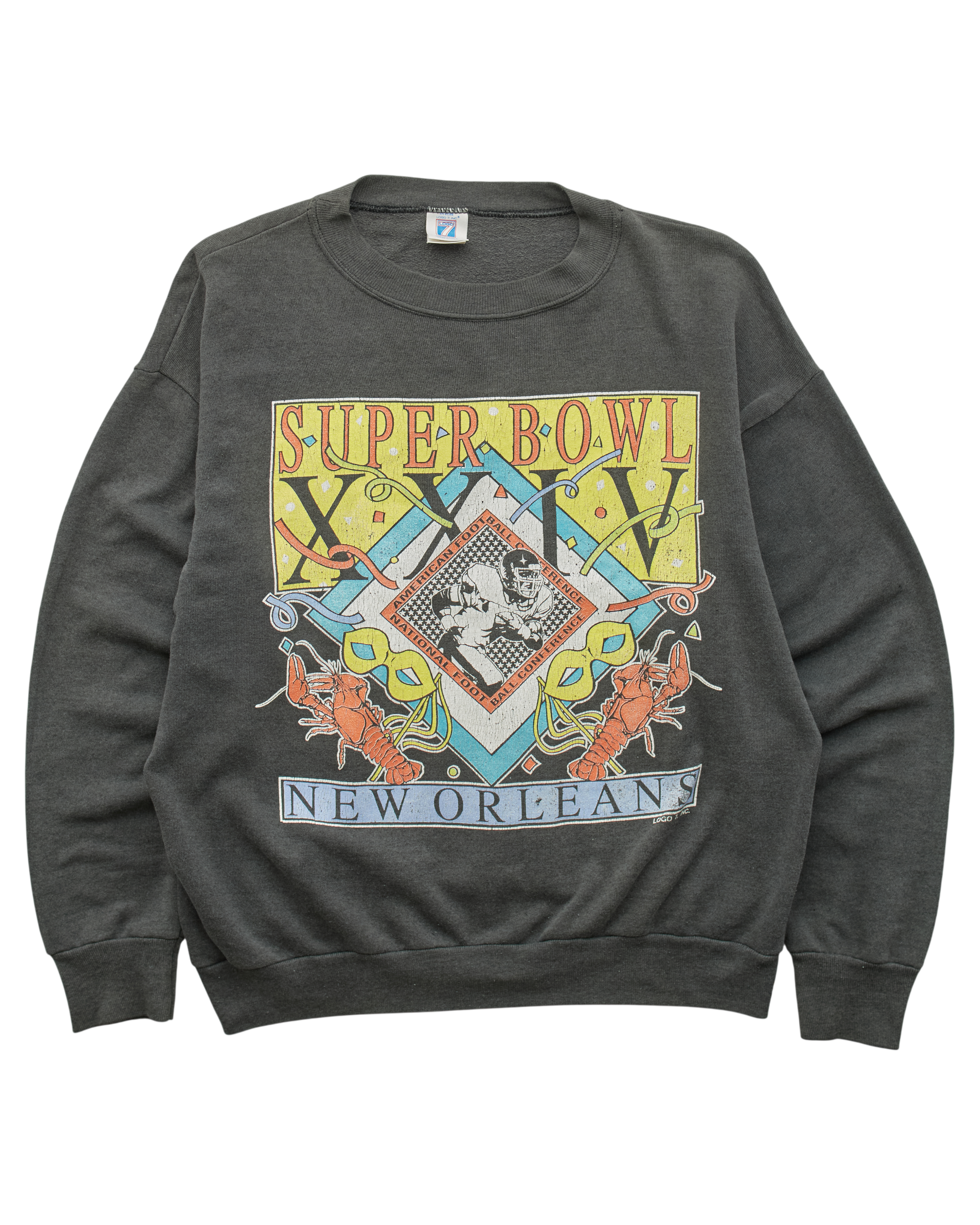 (S) 1990 New Orleans Saints Logo 7 Sweatshirt