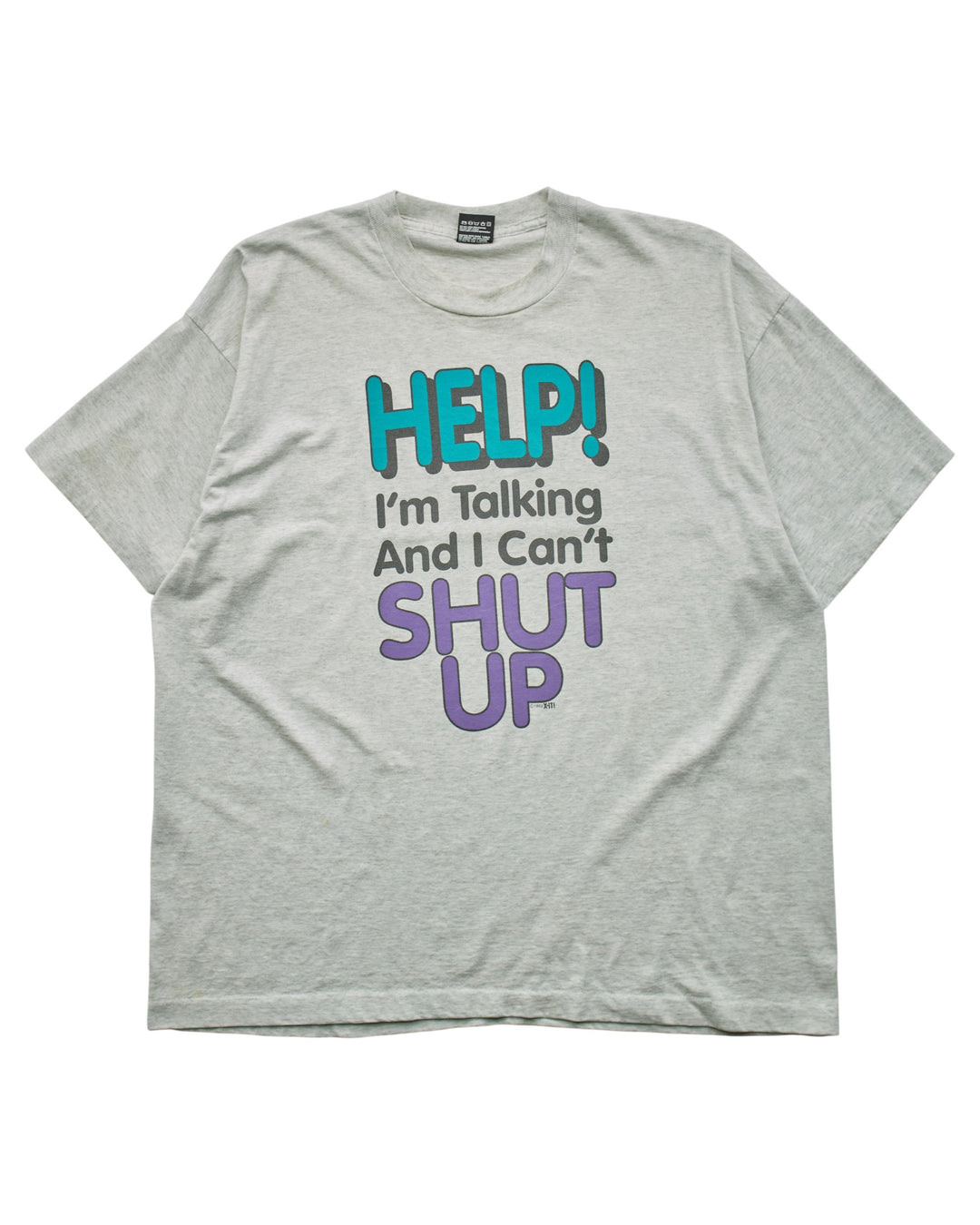 (XL) 90s Help I Can't Shut Up Fruit of the Loom T-Shirt