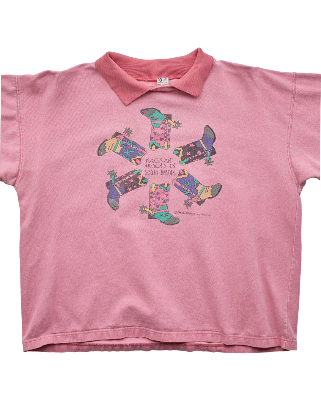 (M) 90s Kickin' Around South Dakota Textile Prints Sweatshirt