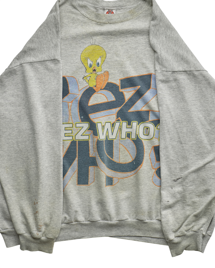 (XL) 90s Tweety Sez Who? Looney Tunes Sweatshirt