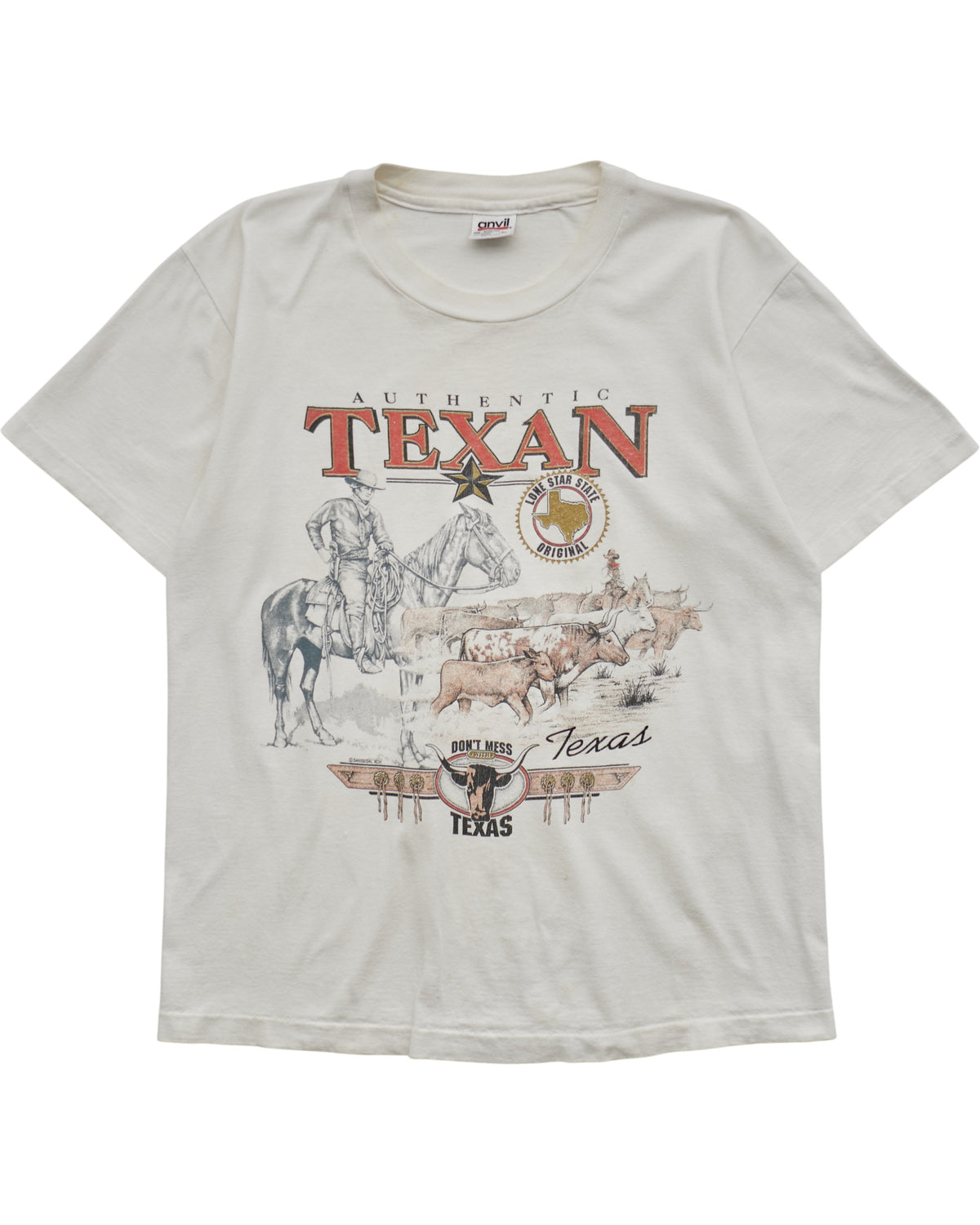 (S) 90s Authentic Texan Anvil T-Shirt