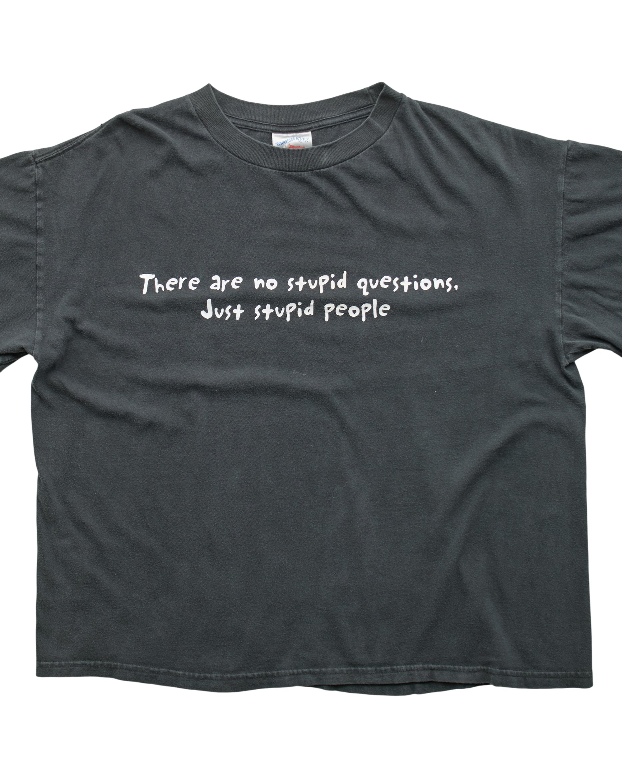 (S) 2000s No Stupid Questions Just Stupid People Tennessee River T-Shirt
