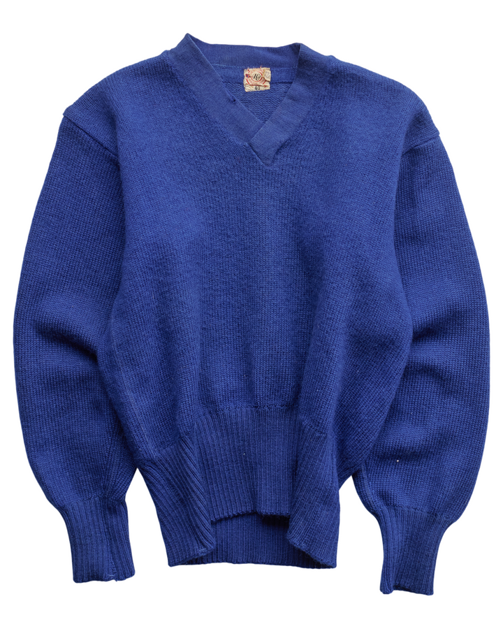 (XXS) 70s Cobalt Blue Sweater Sweater