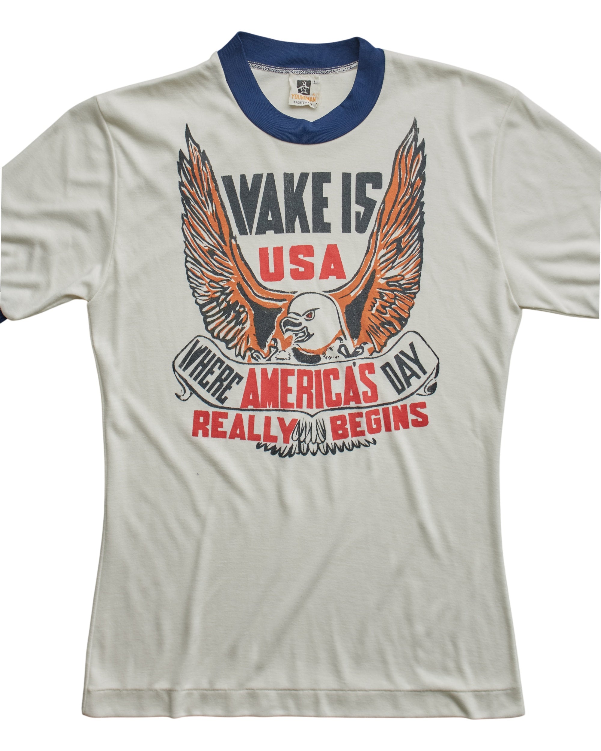 (S) 80s Wake Is Where America Begins Young Man T-Shirt